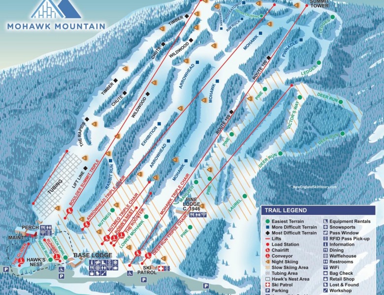 2025-26 Mohawk Mountain Trail Map
