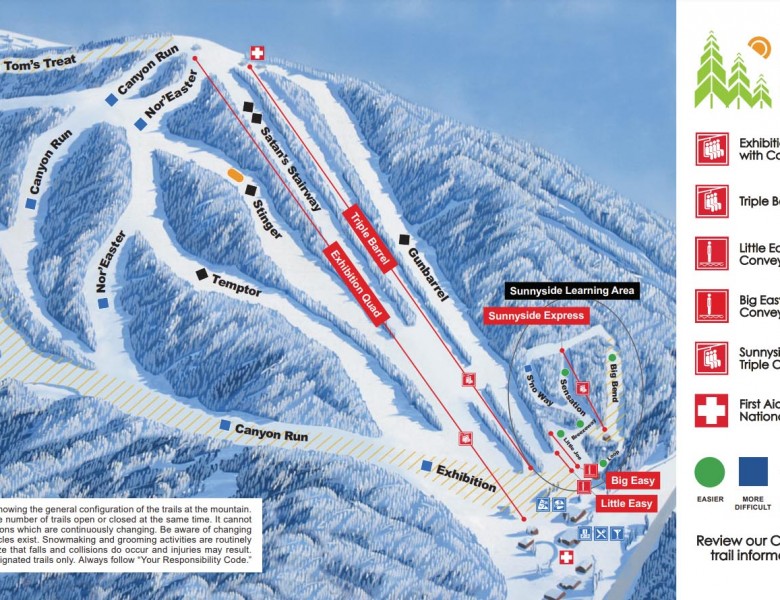 2025-26 Ski Sundown Trail Map