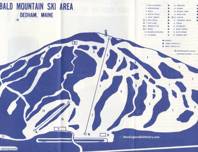 1971-72 Bald Mountain Trail Map