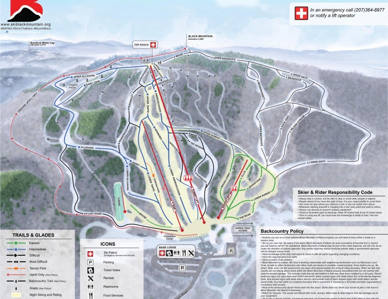 2024-25 Black Mountain Trail Map