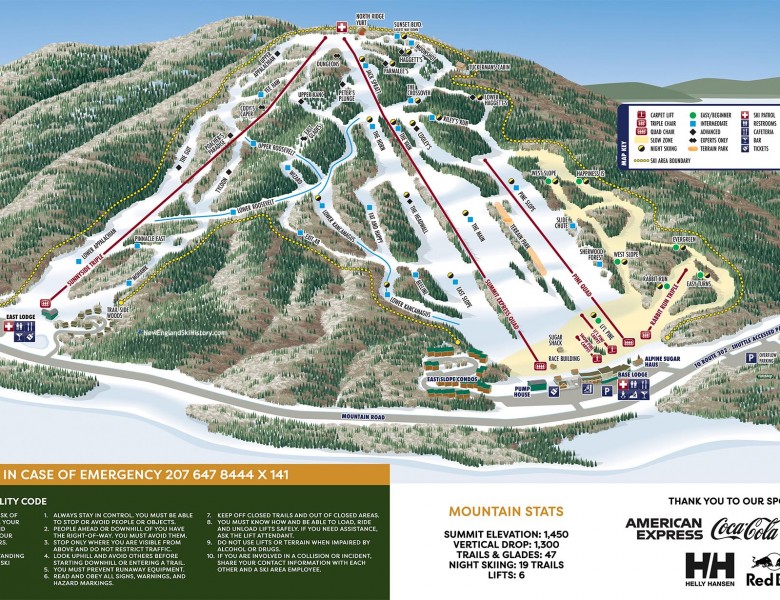 2025-26 Pleasant Mountain Trail Map