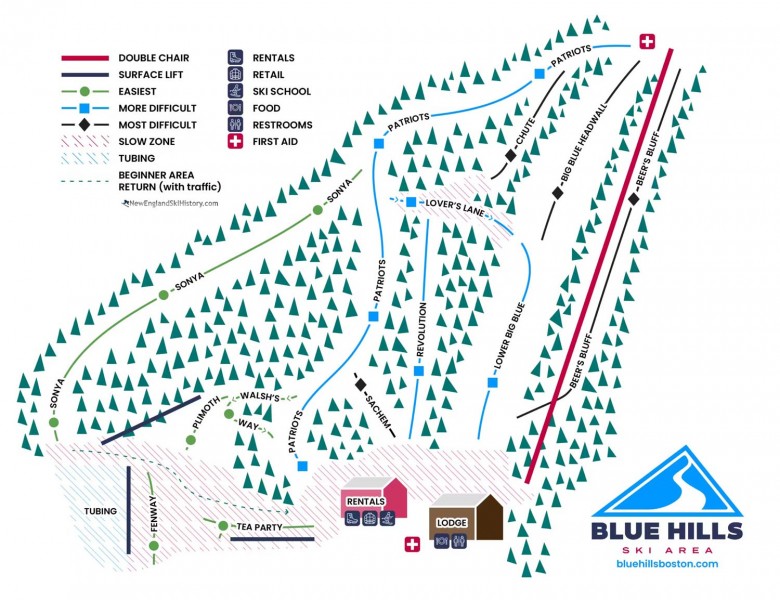 2024-25 Blue Hills Trail Map