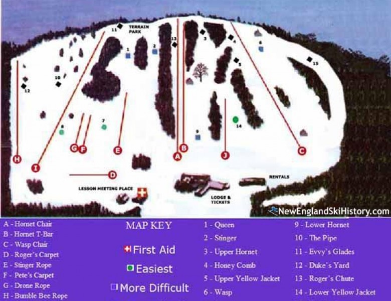 2024-25 Ski Bradford Trail Map