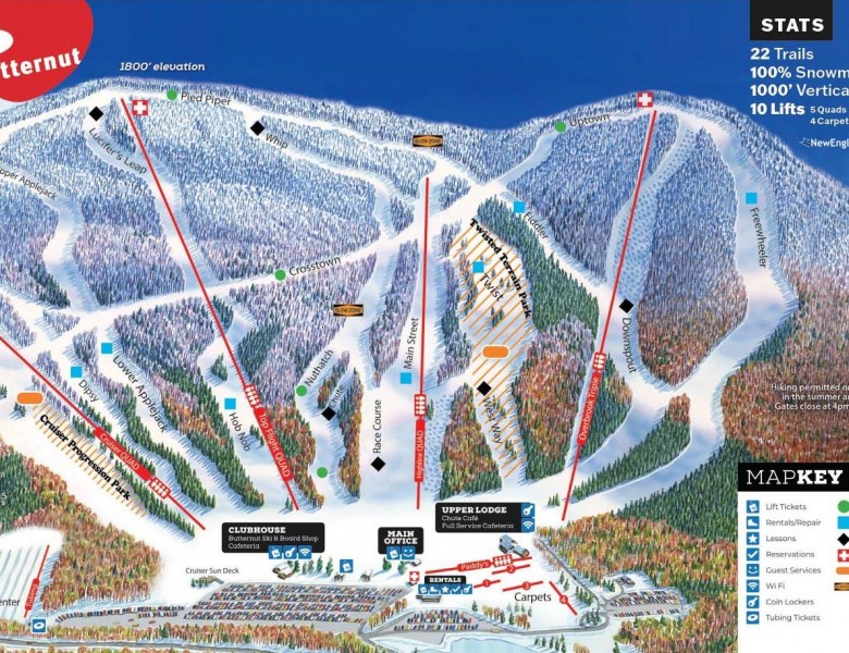 2024-25 Ski Butternut Trail Map