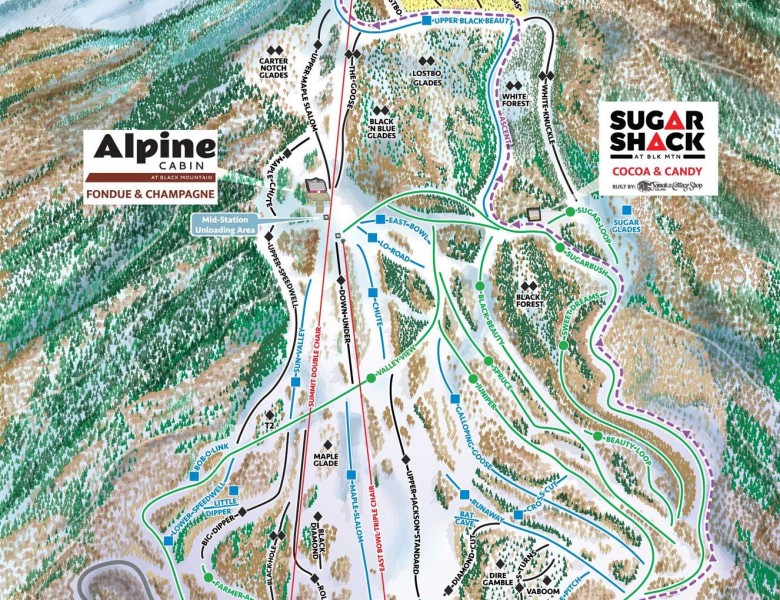 2025-26 Black Mountain Trail Map