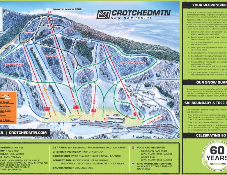 2024-25 Crotched Mountain Trail Map