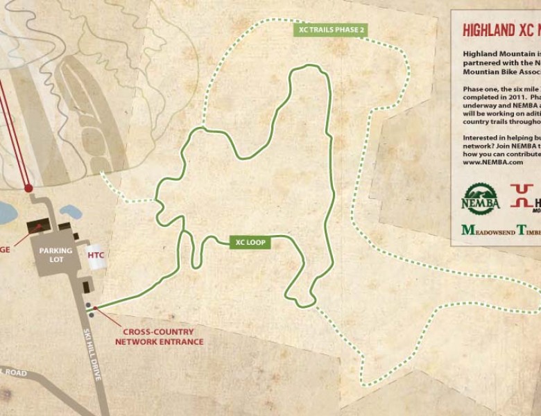 2012 Highland Mountain Bike Park XC Map