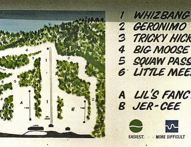 An undated Moose Mountain trail map