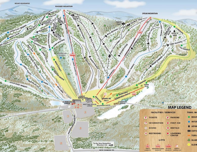 2024-25 Ragged Mountain Trail Map