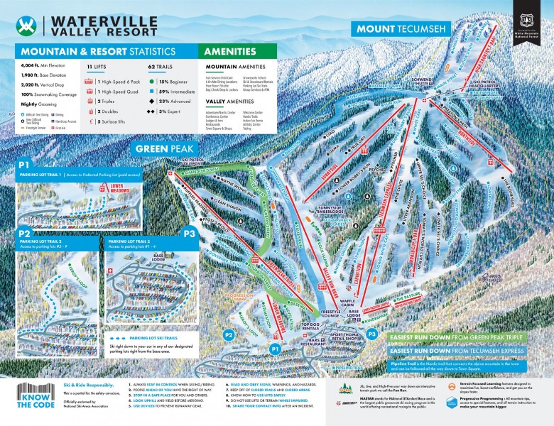 2024-25 Waterville Valley Trail Map