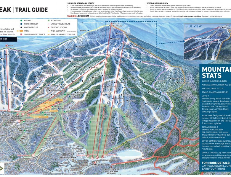 2025-26 Jay Peak Trail Map