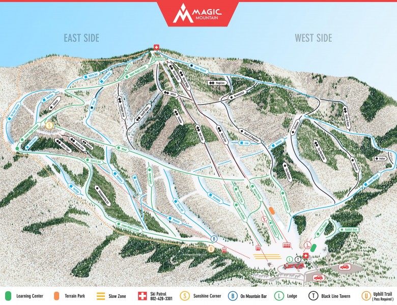2025-26 Magic Mountain Trail Map
