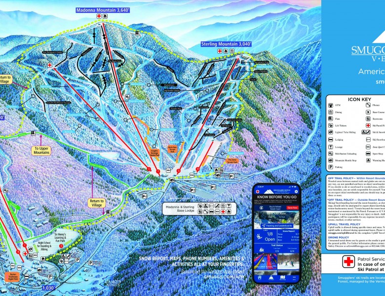 2024-25 Smugglers Notch Trail Map