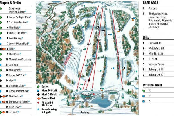 2021-22 Powder Ridge Trail Map