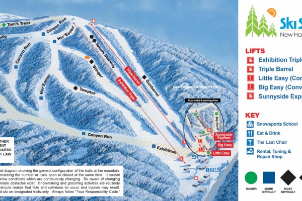 2021-22 Ski Sundown Trail Map