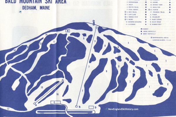 1971-72 Bald Mountain Trail Map
