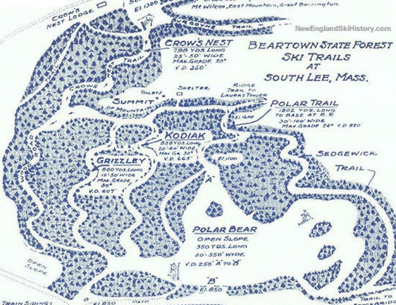 1940 Beartown Trail Map