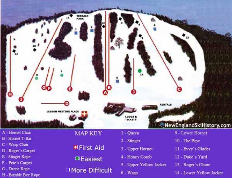 2022-23 Ski Bradford Trail Map