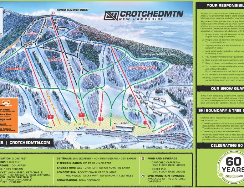 2023-24 Crotched Mountain Trail Map