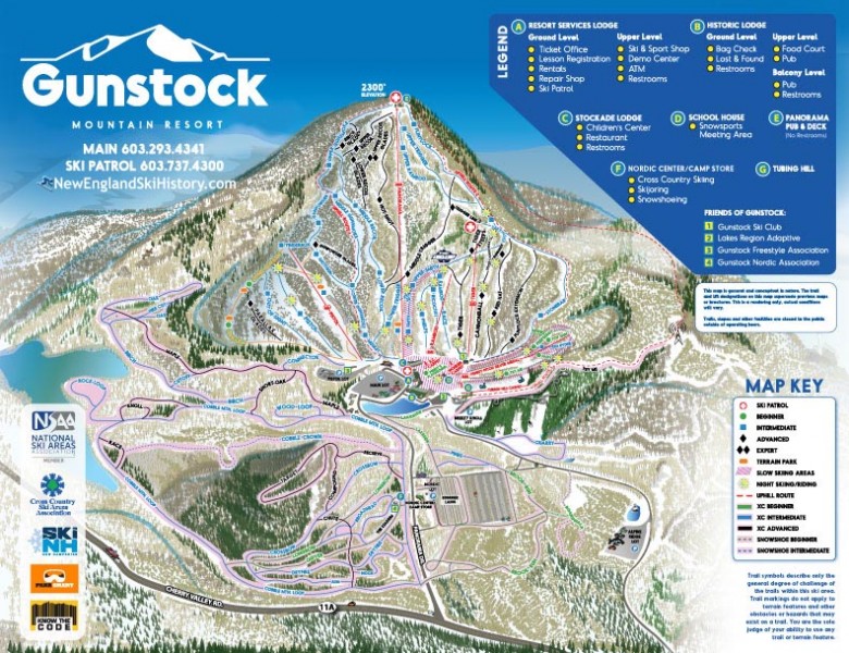 2022-23 Gunstock Trail Map