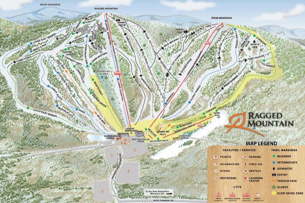 2020-21 Ragged Mountain Trail Map
