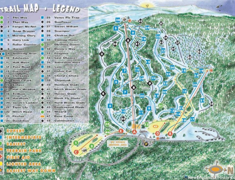 2019-20 Tenney Mountain Trail Map