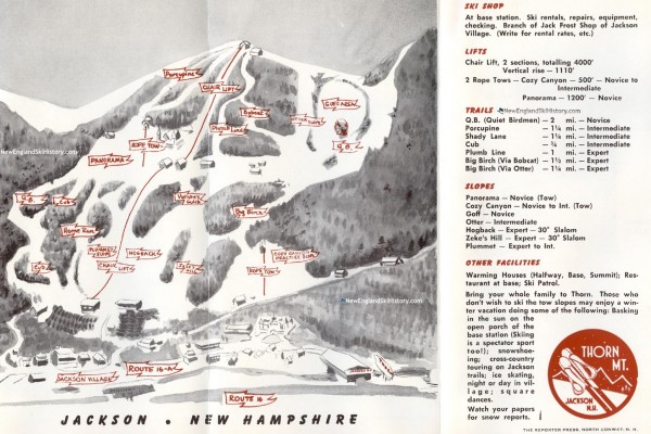 1951-52 Thorn Mountain Trail Map