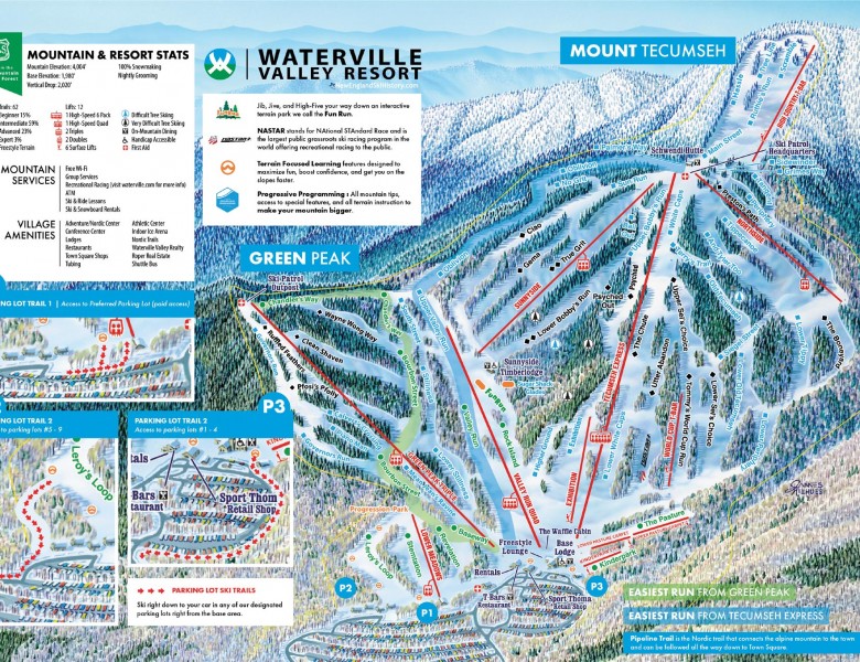 2022-23 Waterville Valley Trail Map