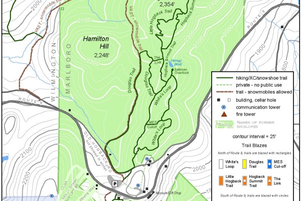 2016-17 Hogback Backcountry Trail Map