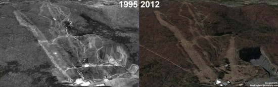 Mt. Tom Aerial Imagery, 1995 vs. 2012