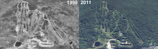 Temple Mountain Aerial Imagery, 1998 vs. 2011