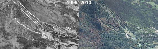 Burke Mountain Aerial Imagery, 1999 vs. 2010