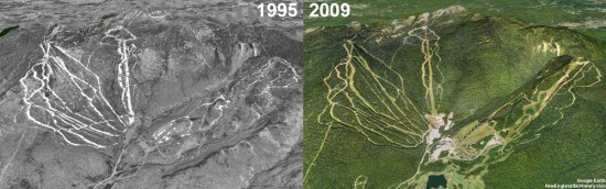 Stowe Aerial Imagery, 1995 vs. 2009